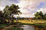 Henry Lejeune Paintings - At Betchworth, Surrey by Henry H. Parker